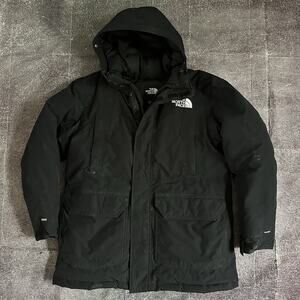 Men's The North Face Black 550 Down Fill McMurdo Heavy Parka Puffer Jacket Sz L